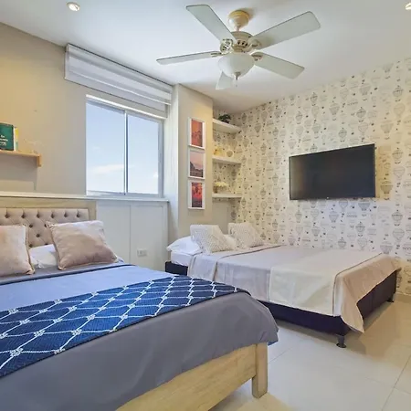 Bocagrande Excelente Ubicacion Apto Confort Con Gran Vista Al Mar Y Playas Apartamento *